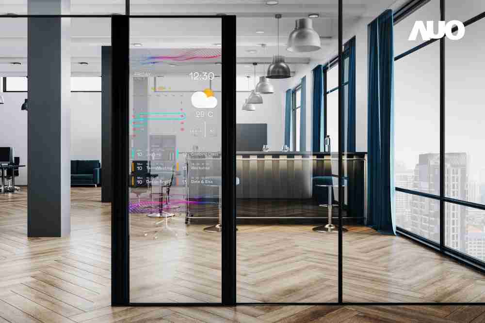 60吋Micro LED透明窗屏显示器，，可依需求调整并延伸应用于不同场域，，，包括汽车侧窗或家庭玄关、、智慧橱窗、、、商业展示等面向，，提供丰富的信息娱乐内容