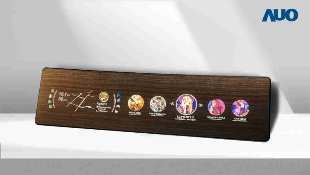 至成国际研发全球最高穿透度达80%的AmLED木纹显示器，，可于使用时呈现高亮度、、、清晰可见的信息，，，，并在不使用时回归为单纯的饰板，，，节能兼具美观